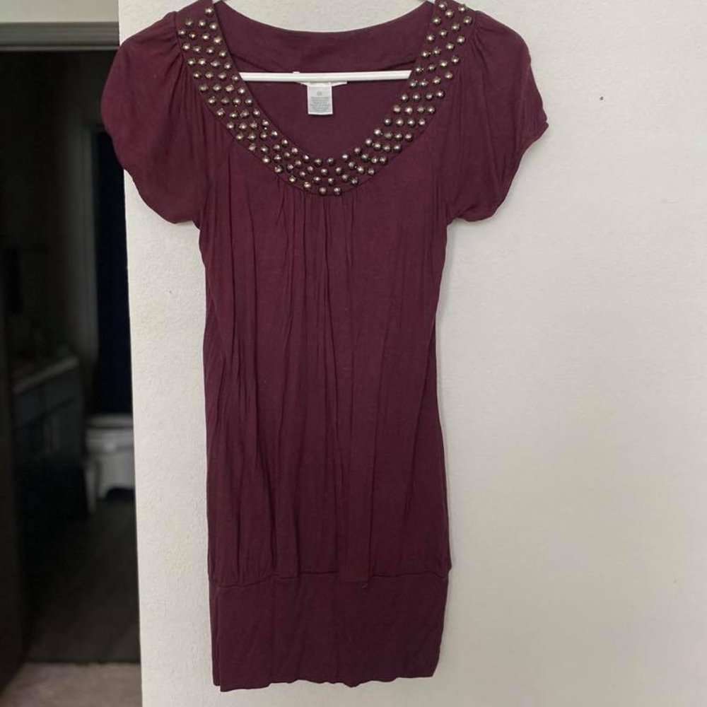 Red blouse with sequins